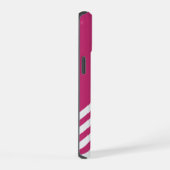ラズベリーピンクのスクエア iPhone 15ケース (右側面)