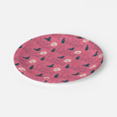 ラズベリーピンクウィッチハロウィーン ペーパープレート (アングル)