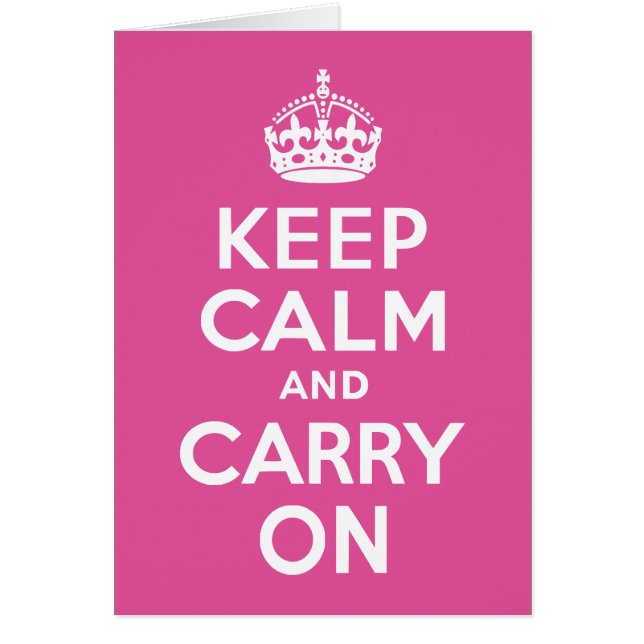 ラズベリーピンクKeep Calm and Carry On (正面)