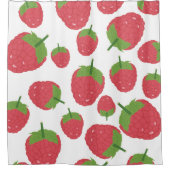 ラズベリーフルーツデザイン シャワーカーテン (正面)