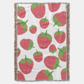 ラズベリーフルーツデザイン スローブランケット (正面縦)