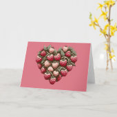 ラズベリーフルーツラズベリーアートかわいいヴィンテージ カード (黄色い花)