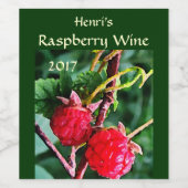 ラズベリーフルーツワインラベル ワインラベル (シングルラベル)