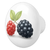 ラズベリーブラックベリーフルーツイラストレーション水彩 セラミックノブ (右)