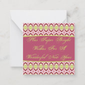 ラズベリープラムとライム ノートカード (裏面)