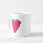 ラズベリーベリー果実ピンク コーヒーマグカップ (正面左)