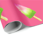 ラズベリーポスクルポップ・アートのアートかわいい食品 ラッピングペーパー (ロールコーナー)