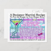 ラズベリーミントマルティーニレシピハガキ ポストカード (正面/裏面)