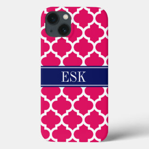 ラズベリーモロッコ#5海軍5c ESKモノグラム iPhone 13ケース