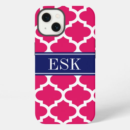 ラズベリーモロッコ#5海軍5c ESKモノグラム iPhoneケース (裏面)
