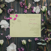 ラズベリーライムガーベラ結婚式招待状 招待状