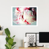 ラズベリーリップルアイスクリーム ポスター (ホームオフィス)