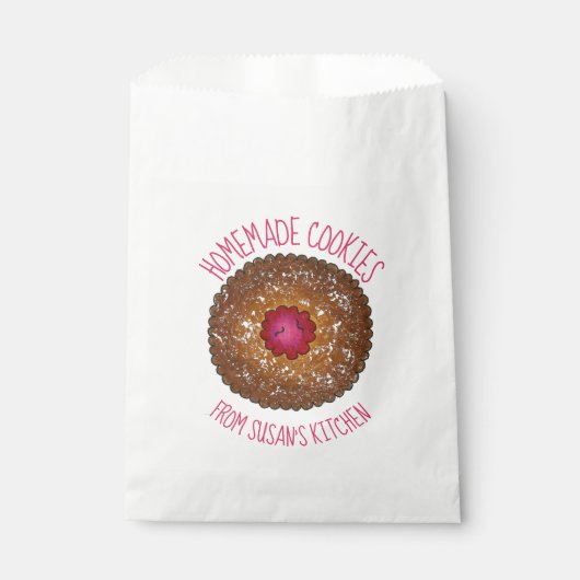 ラズベリーリンツァートホームメイドクッキー焼いたby フェイバーバッグ (正面)