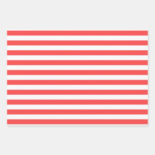 ラズベリーレッドホワイトギンガムドットのマッストライプのチング ラッピングペーパーシート (正面2)