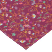 ラズベリーレッドボーホフラワーリーブランチTableloth テーブルクロス (アングル)