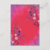 ラズベリーワイルドフラワー – RSVPカード垂直 エンクロージャーカード (裏面)