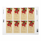 ラズベリーワインボトルラベル ラベル (フルシート)