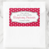 ラズベリー保存食品またはジャム瓶の食品ラベルのシール 長方形シール (バッグ)