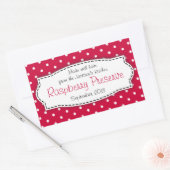 ラズベリー保存食品またはジャム瓶の食品ラベルのシール 長方形シール (封筒)