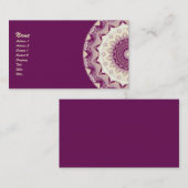ラズベリー及びクリーム色の万華鏡のように千変万化するパターン 名刺 (正面/裏面)