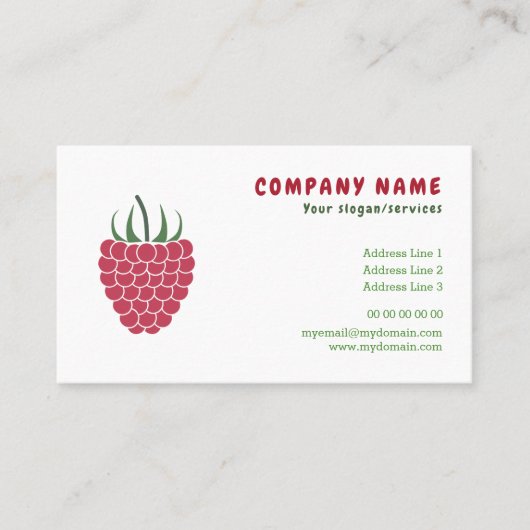 ラズベリー名刺 名刺 (正面)