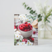 ラズベリー夏の写真はがき ポストカード (スタンド正面)