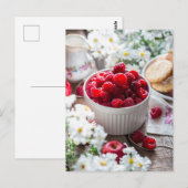 ラズベリー夏の写真はがき ポストカード (正面/裏面)