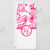 ラズベリー愛鳥の結婚式招待状 招待状 (裏面)