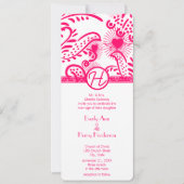 ラズベリー愛鳥の結婚式招待状 招待状 (正面)