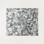 ラズベリー手描きパターン タペストリー (正面(横))