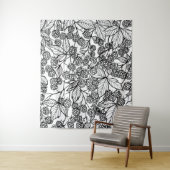 ラズベリー手描きパターン タペストリー (インサイチュ)