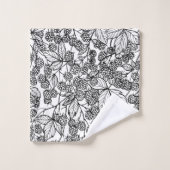 ラズベリー手描きパターン バスタオルセット (ウォッシュタオル)