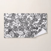 ラズベリー手描きパターン バスタオルセット (ハンドタオル)