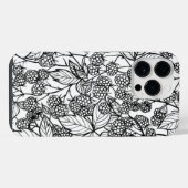 ラズベリー手描きパターン iPhoneケース (裏面横)