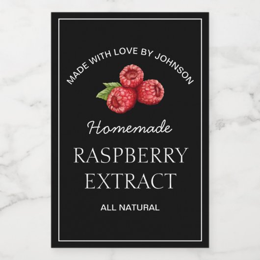 ラズベリー抽出ラベル ワインラベル (シングルラベル)