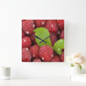 ラズベリー時計 スクエア壁時計 (ホーム)