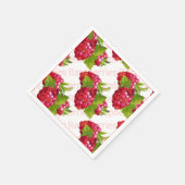 ラズベリー果実 スタンダードカクテルナプキン (角)