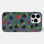ラズベリー柄 2 iPhoneケース (裏面横)