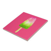 ラズベリー氷ブロックポップ・アートのアートポップシクル夏 タイル (側面)