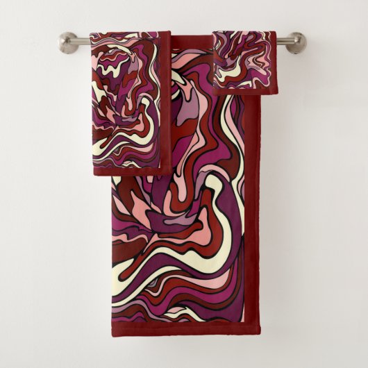 ラズベリー波紋 バスタオルセット (インサイチュ)