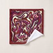 ラズベリー波紋 バスタオルセット (ウォッシュタオル)