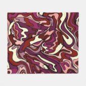 ラズベリー波紋 フリースブランケット (正面(横))