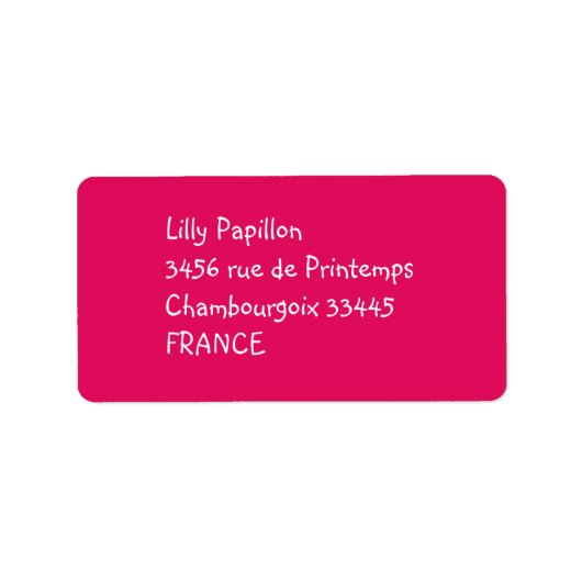 ラズベリー無地の類 ラベル (正面)