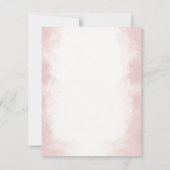 ラズベリー甘い水の色の女の子ベビーシャワー サンキューカード (裏面)