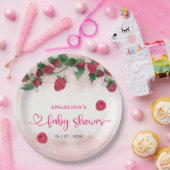 ラズベリー甘い水の色の女の子ベビーシャワー ペーパープレート (パーティー)