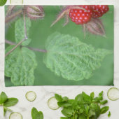 ラズベリー皿タオル キッチンタオル (折り畳み)