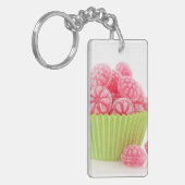 ラズベリー緑のコップの風味がよいキャンデーの菓子は固まります キーホルダー (正面左)