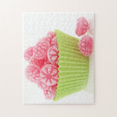 ラズベリー緑のコップの風味がよいキャンデーの菓子は固まります ジグソーパズル (縦)