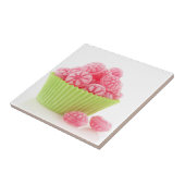 ラズベリー緑のコップの風味がよいキャンデーの菓子は固まります タイル (側面)