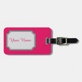ラズベリー色のあなたの名前 ラゲッジタグ